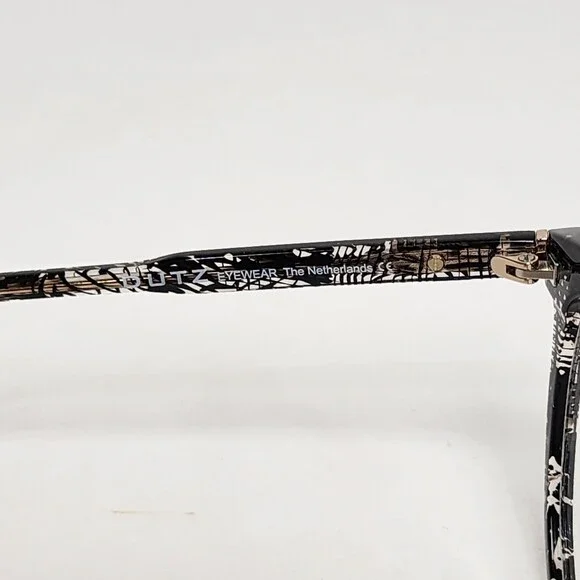 DUTZ DZ2330 Women's Square Glasses in Clear / Black Scribble | 51mm - Picture 6 of 11
